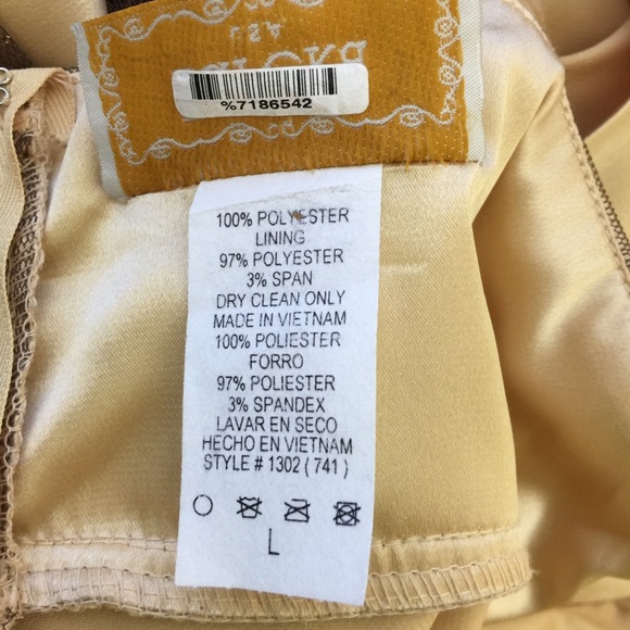 EUC 🔆Eureka 🔆Sparkling Dress. Brown/Gold. Sz L. - Picture 6 of 6